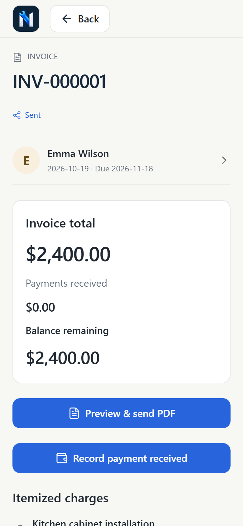Professional billing, in your pocket